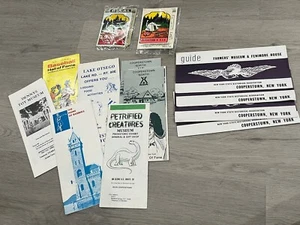 Lot of Vtg COOPERSTOWN NY Map Brochure Sticker Baseball Hall of Fame Museums KOA - Picture 1 of 8