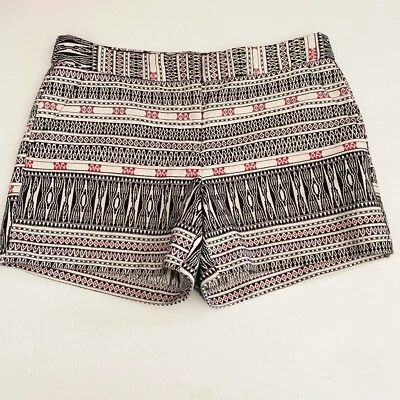 Dalia Womens Woven Shorts Southwest Pattern Black Size 8 Flat Front - Image 1 of 4