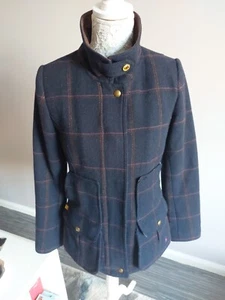 Joules Blue Field Blue Tweed Mantel Größe 10 - Bild 1 von 6