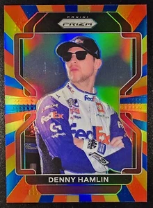 2022 Panini Prizm #72 DENNY HAMLIN Profili Rainbow Prizm #/24 EX (superficie) - Foto 1 di 2
