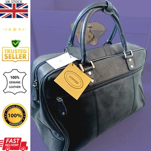 Top Genuine Columbian Handcraft Leather Duffel bag Elegance two handles Travel b - Picture 1 of 11