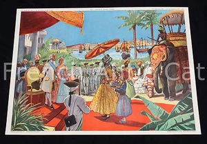 U900 Affiche scolaire DUPLEIX en INDE Transports XVIII siècle bateau diligense - Picture 1 of 2