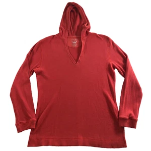 Zenergy by Chicos Womens Hoodie Sz 1 US 8 Red Supima Cotton Stretch Long Sleeve - Picture 1 of 11