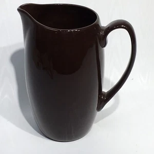 Pottery Barn Pitcher Sausalito Dark Chocolate Brown 120 OZ 10 3/4" Retired - Picture 1 of 10