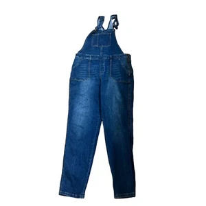 No Boundaries Blue Denim Overalls Women Adjustable Straps Size XL 15/17 - Picture 1 of 4