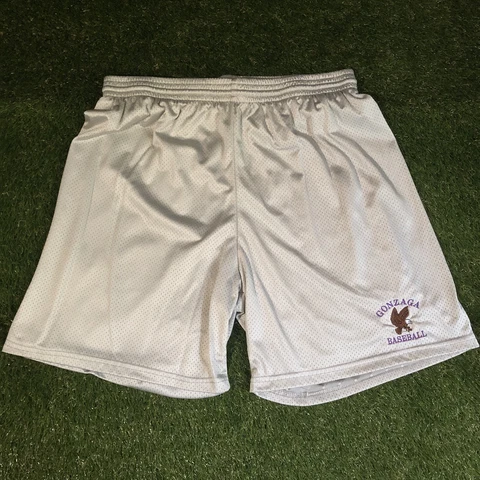 VTG Russell Athletics Gonzaga Baseball NCAA Silver Dazzle Shorts Size XL USA Cover