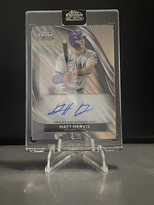 2024 Topps Chrome Black Matt Mervis Refractor Auto SP /150 Chicago Cubs - Image 1 of 2