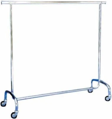 Stender Appendiabiti Acciaio Cromato con Ruote Stand Barra Attaccapanni Carrello - Immagine 1 di 2