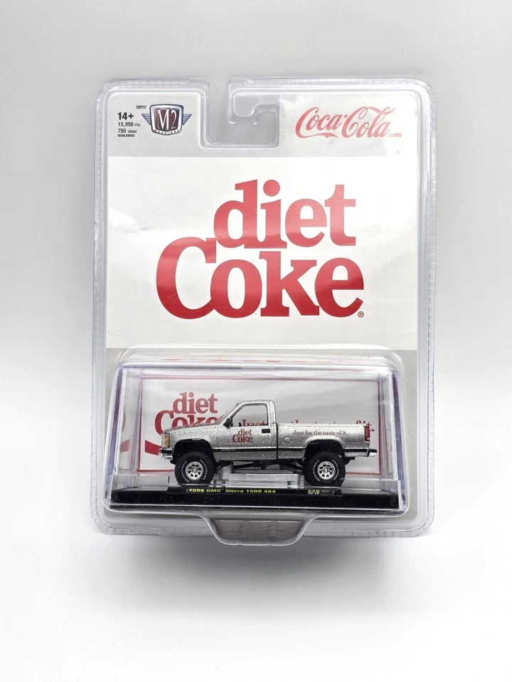 M2 Machines 1998 GMC Sierra 1500 4x4 Diet Coke Diecast 1:64 52500-A28 - Image 1 of 1