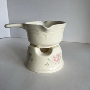 Pfaltzgraff Tea Rose Double Spouted Butter Warmer Server / Potpourri Burner - Picture 1 of 8