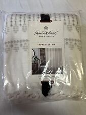 Hearth and Hand™ with Magnolia Embroidered Shower Curtain New.