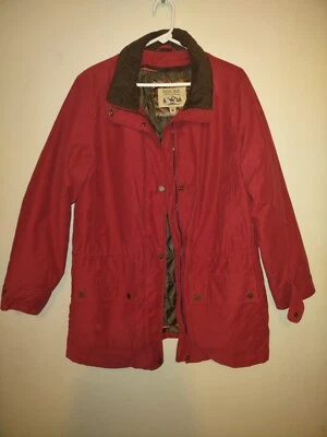 Chaqueta de Colección Pacific Trail Para Mujer Roja Acolchada Forrada Cordón Cintura Talla M Foto 1 de 4