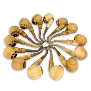 Bulk lot! Hand-Carved Wooden Smoking Pipes 6" Cherry Wood Tobacco Pipe Handmade - Picture 1 of 7