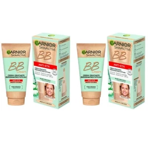 2pz GARNIER skin active BB CREAM ANTI-ETÀ crema idratante 5in1 medio chiara 50ml - Imagen 1 de 2