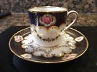 Exquisite Copeland Spode Cabinet cup and saucer Thomas Goode Butterflies Roses