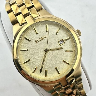 Reloj de Colección Elgin Para Hombre Tono Dorado, Fecha - FG332SP - Funciona - Batería Nueva Foto 1 de 4