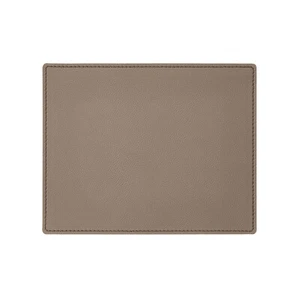 Mauspad Echtes Leder Taupe Grau - Mousepad Eckige Ecken - Handwerkliche Nähte - Bild 1 von 2