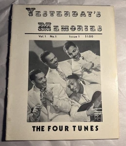 YESTERDAYS MEMORIES VOL 1 ISSUE 1 THE FOUR TUNES 1975 R&B MUSIC MAGAZINE - Picture 1 of 16