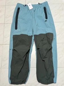 Nike Tech Woven Men’s Size XL Denim Turquoise Vintage Green Oversized Pants New - Picture 1 of 5