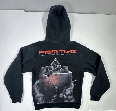Primitive X Moebius Sudadera con Capucha Pequeña Negra Gráfica Pullover Ciencia Ficción Arte Sudadera Foto 1 de 4
