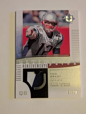 2007 UD Ultimate Collection Patch Ultimate Achievements Tom Brady #98/99 RARE SP - Image 1 of 4