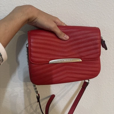 Dana Buchman Leather Red Bag - Image 1 of 4