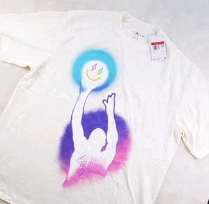 ⚡ Nike Air Jordan x J Balvin Kurzarm T-Shirt Herren Größe L Weiß DR2962-133 ⚡ - Bild 1 von 7