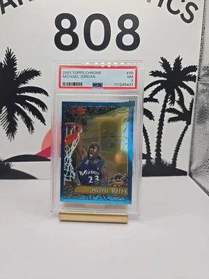 2001 TOPPS CHROME #95 MICHAEL JORDAN PSA 7 - Image 1 of 2