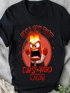 Schwarzes Herren T-Shirt Inside out Anger Can I Say That Curse S Small Size - Bild 1 von 1