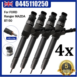 4PCS Fuel Injector 0445110250 For Ford Ranger PK PJ 2.5L / Mazda BT50 2006-11 - Picture 1 of 11