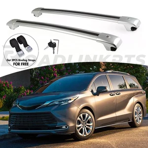 2PCS Crossbar Fit for Toyota Sienna 2021-2025 Cross Bar Cargo Carrier Lockable - Picture 1 of 13