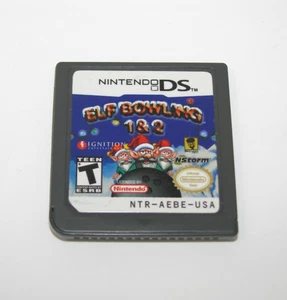 Elf Bowling 1 and 2 (Nintendo DS, 2004) Authentic TESTED Game Only - Picture 1 of 2