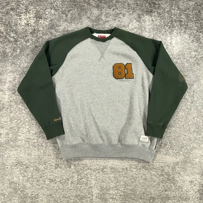 Vintage Guess Sweater Mens Large Gray Green Crewneck Pullover Varsity Style Y2K - Image 1 of 4