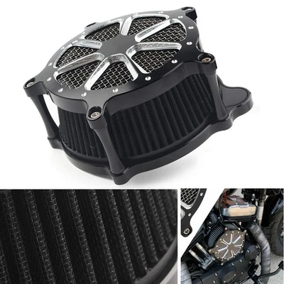 Limpiador de filtro de aire de aluminio de motor negro para Harley Softail Touring Dyna FXR - Imagen 1 de 4