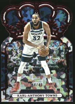 2023-24 Crown Royale Crystal Red #12 Karl-Anthony Towns /49 - Image 1 of 2