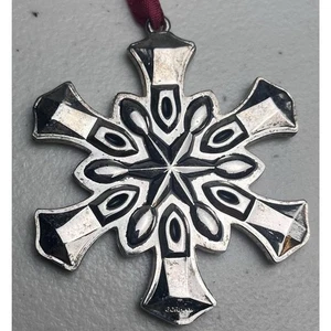 Adorno de Navidad vintage Gorham plateado copo de nieve decoración navideña - Imagen 1 de 12