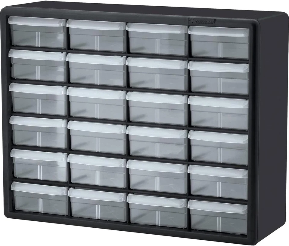 24-Drawer Plastic Small Parts Storage Cabinet Organizer Box for Hardware Craft - Image 1 of 4