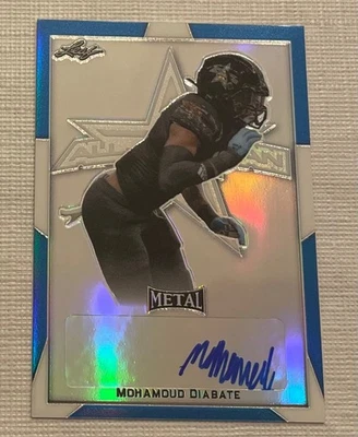 2019 Mohamoud Diabate Leaf All American Metal Auto #7/20 Florida Utah Browns - Image 1 of 2