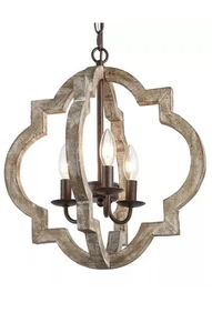 LNC 3-Light Bronze Modern Farmhouse Kitchen Island Chandelier Light Distressed - Picture 1 of 6
