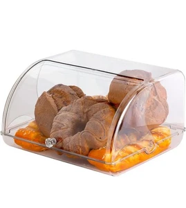 Bread Box for Kitchen Countertop Acrylic Storage Container for Homemade Cookies - Picture 1 of 7