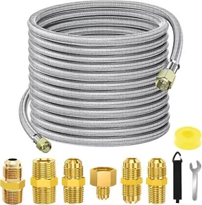 48 FT Propane Hose Extension-High Pressure Braided Gas Line Hose Propane - Picture 1 of 6
