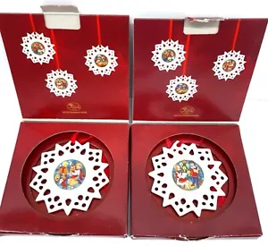 2 x SCHMUCKSTERN CHRISTKIND PORCELAIN ORNAMENT IN BOX Christmas Ornament Germany - Picture 1 of 12