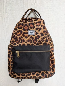 Herschel Supply Co. Leopard Print Canvas Backpack Bag - Picture 1 of 6