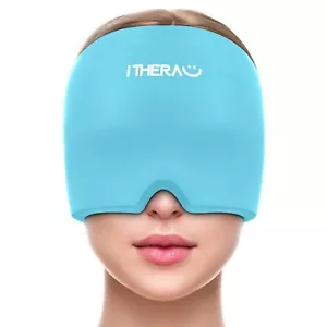 I-THERA-U Réutilisable Masque Migraine Froid Bonnet Migraine Relief Cap - Poc... - Photo 1/8