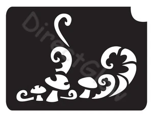 Plantilla de tatuaje de maquillaje brillante arte corporal Mushrooms 1008 2,75"" x 3,75"" - paquete de 5 - Imagen 1 de 1