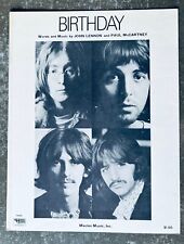 Beatles US sheet music, 1969, Birthday