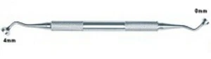 Empacador de injerto 3 X 4 mm puntas serradas instrumentos dentales grado alemán acero inoxidable - Imagen 1 de 4
