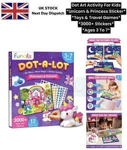 Kinderspiel Punkt Kunst Aktivität Einhorn & Prinzessin Aufkleber Kunst Kit kreatives Kinderspiel - Bild 1 von 15