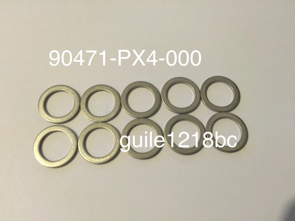 10pc 90471-PX4-000 Aluminum Transmission Drain Plug Washer 18mm Fits Honda/Acura - Image 1 of 1
