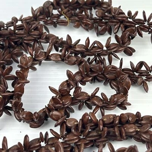 Vintage Handmade Appleseed Necklace Estate Indigenous Long 58cm Brown - Bild 1 von 9